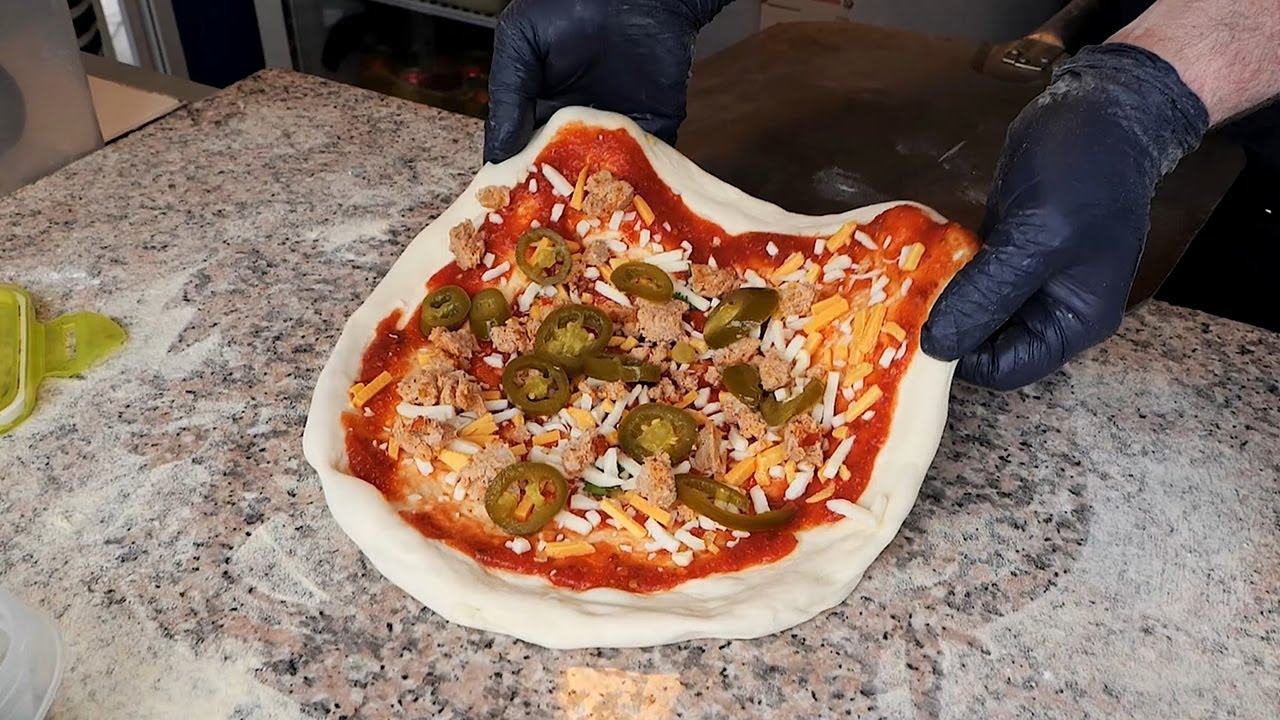 Пицца ручной работы пиццу - корейская уличная еда