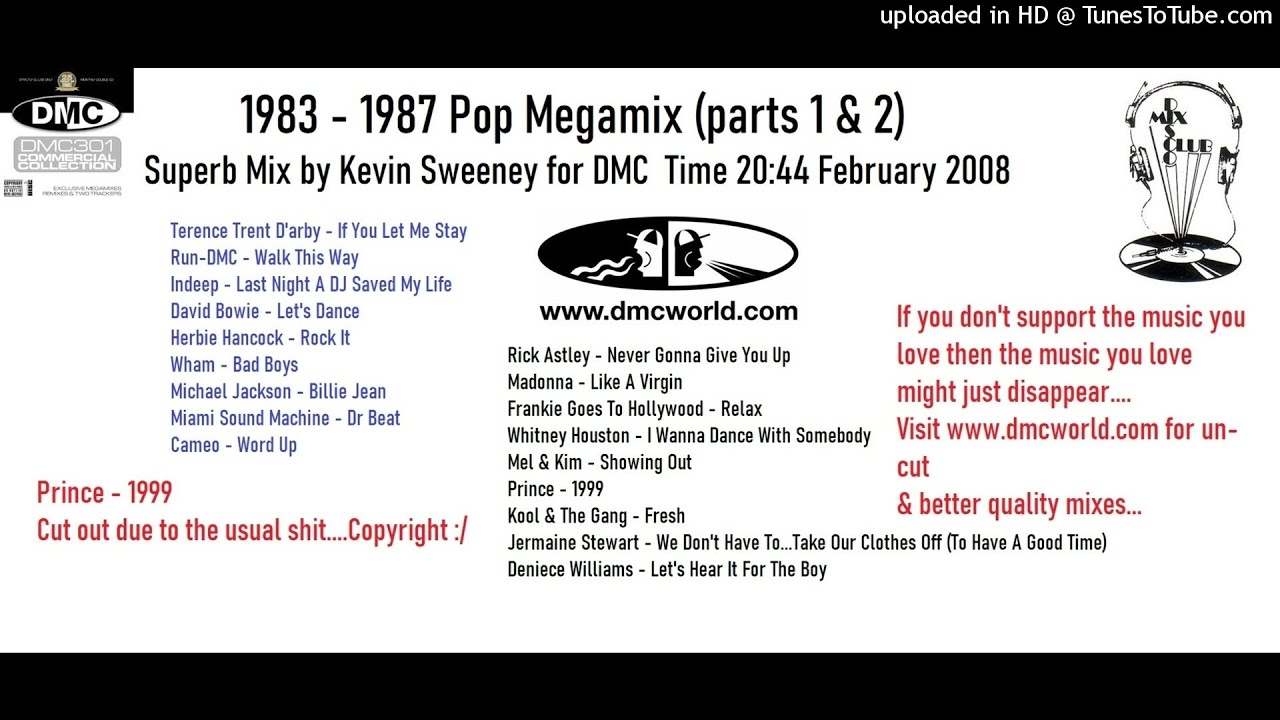 1983 - 1987 Pop Megamix (DMC Mix by Kevin Sweeney February 2008)