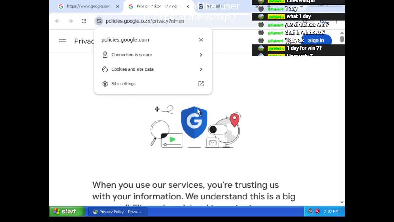 Chat Uses Windows XP
