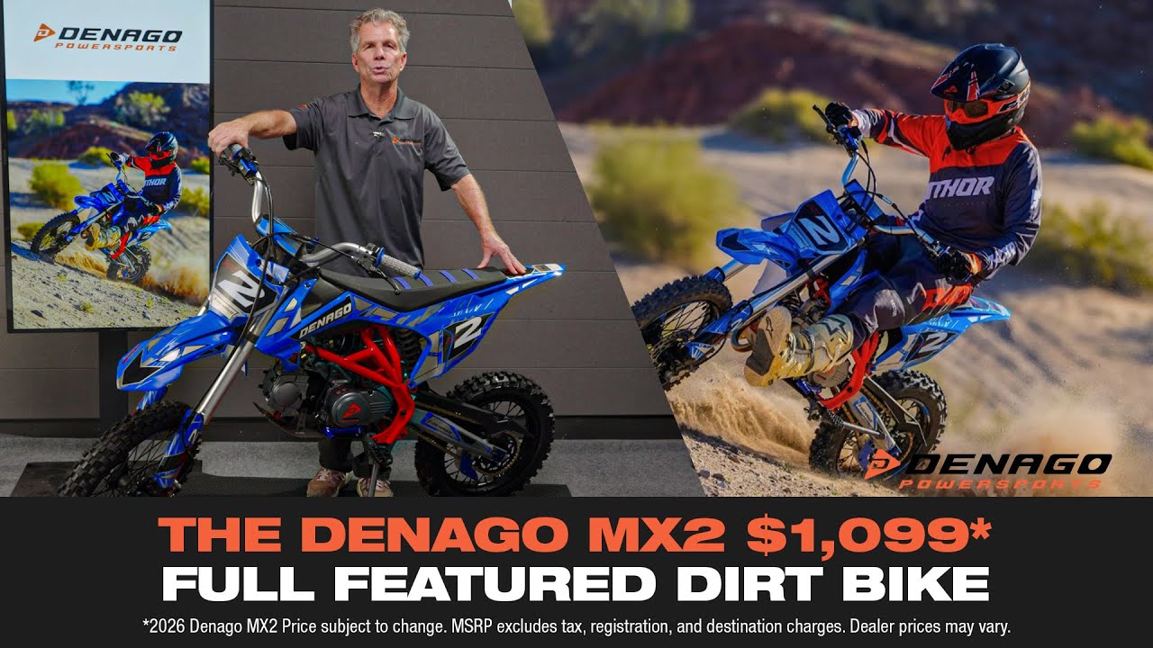 The 2026 Denago MX2 Dirt Bike $1,099*