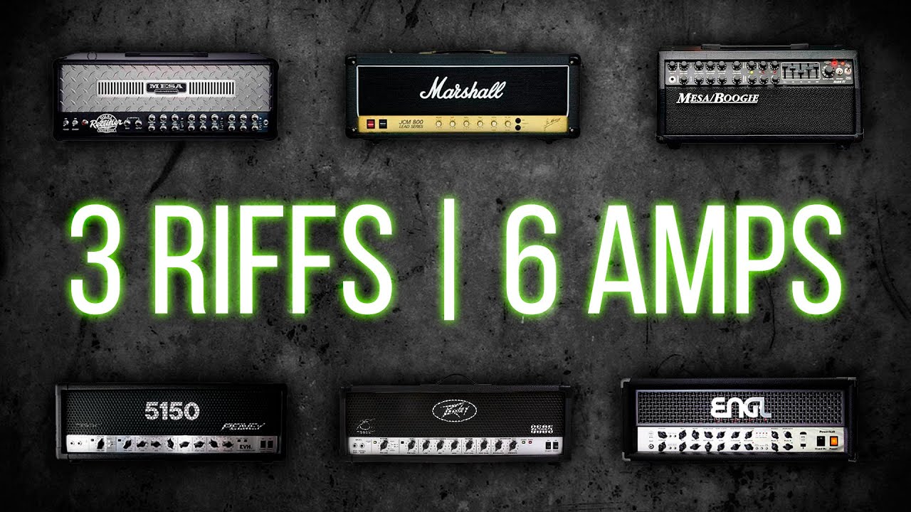 3 riffs Mesa Dual Rectifier vs Marshall JCM 800 vs MARK IV vs 5150 vs 6505 vs Engl Powerball