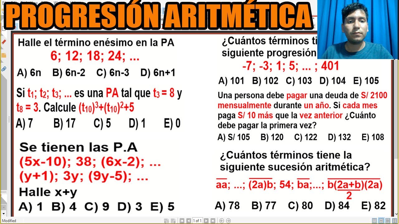 PROGRESIÓN ARITMÉTICA SUCESIONES LINEALES TODO LO QUE DEBES SABER  (RAZONAMIENTO MATEMÁTICO)