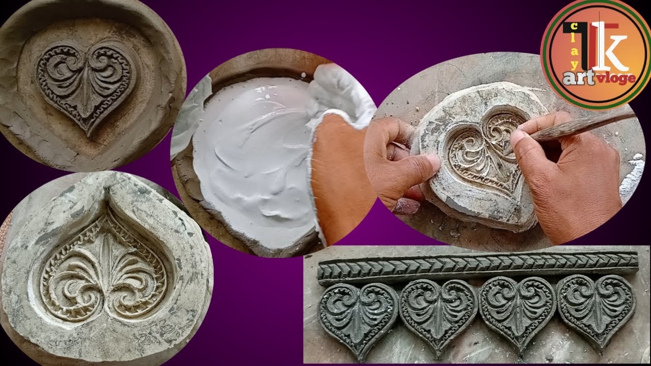 How to make pop molde. पेरिस का डाई कैसे बनाएं। New clay design. Love design.