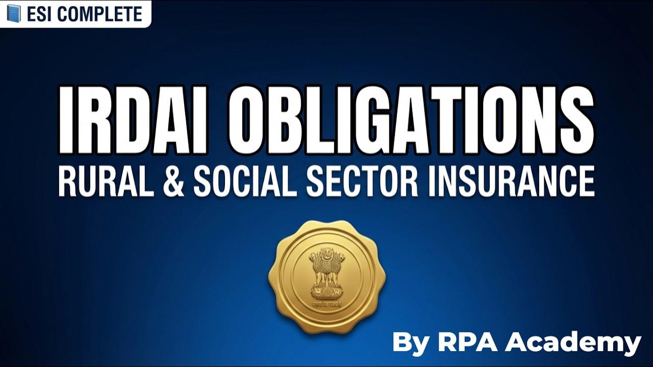 Social Structure in India + Rural & Social Sector Insurance | Obligations of Insurers | IRDAI  ESI