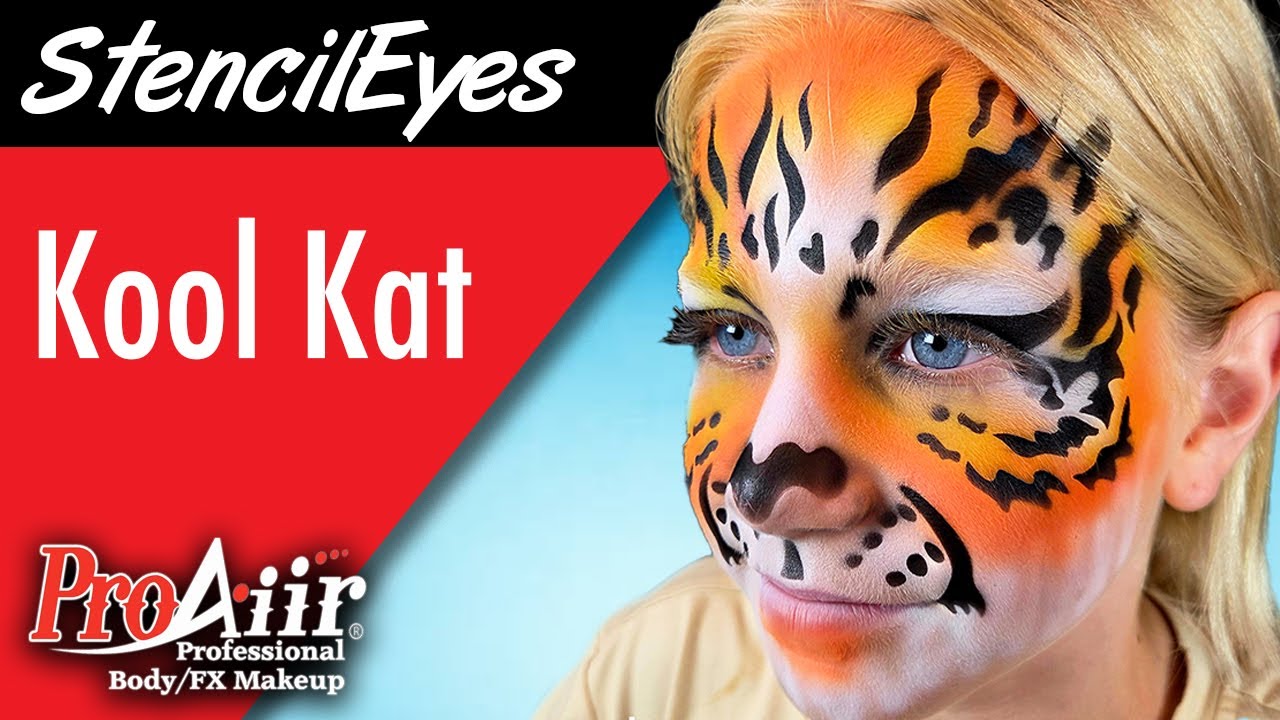 🐅 Tiger Airbrush Face Paint Tutorial | Kool Kat