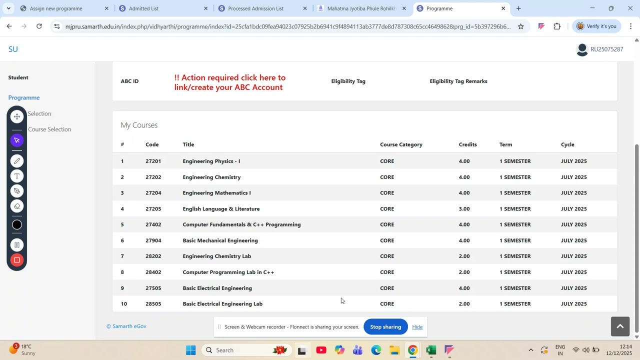 MJPRU 1ST SEM EXAM FORM 2025 LATEST NEWS BY BABA COMPUTER ANY UPDATE CALL 9536430444