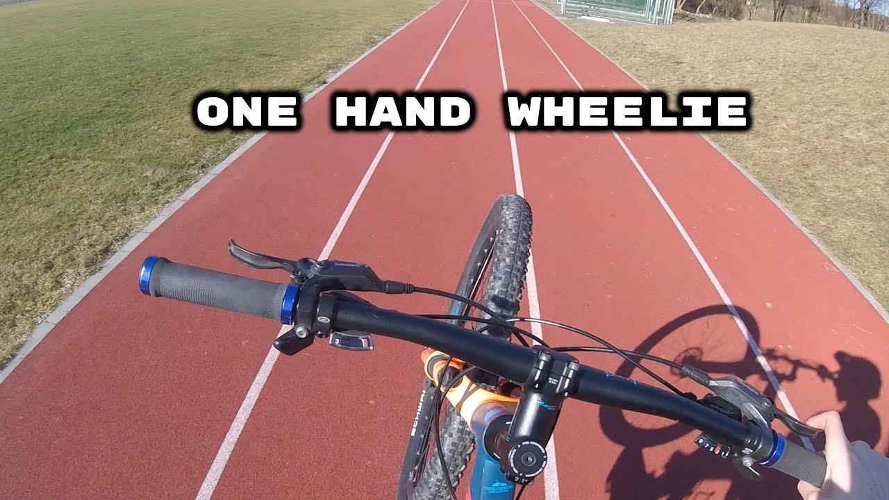 One hand wheelie training
