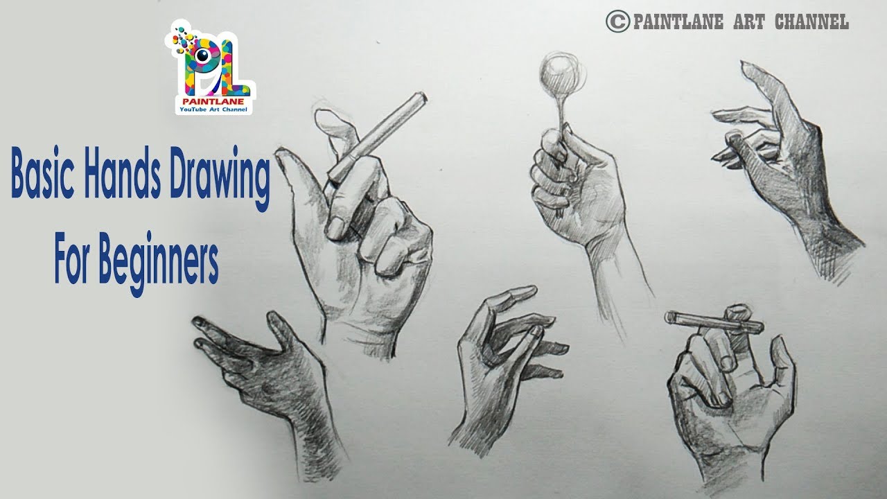 Basic Drawing Hands For Beginners | Step by Step | Easy Hands Anatomy