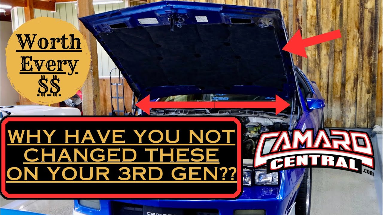 1982 - 1992 CAMARO Hood Struts AND Hood Insulation INSTALL, You NEED This NOW!