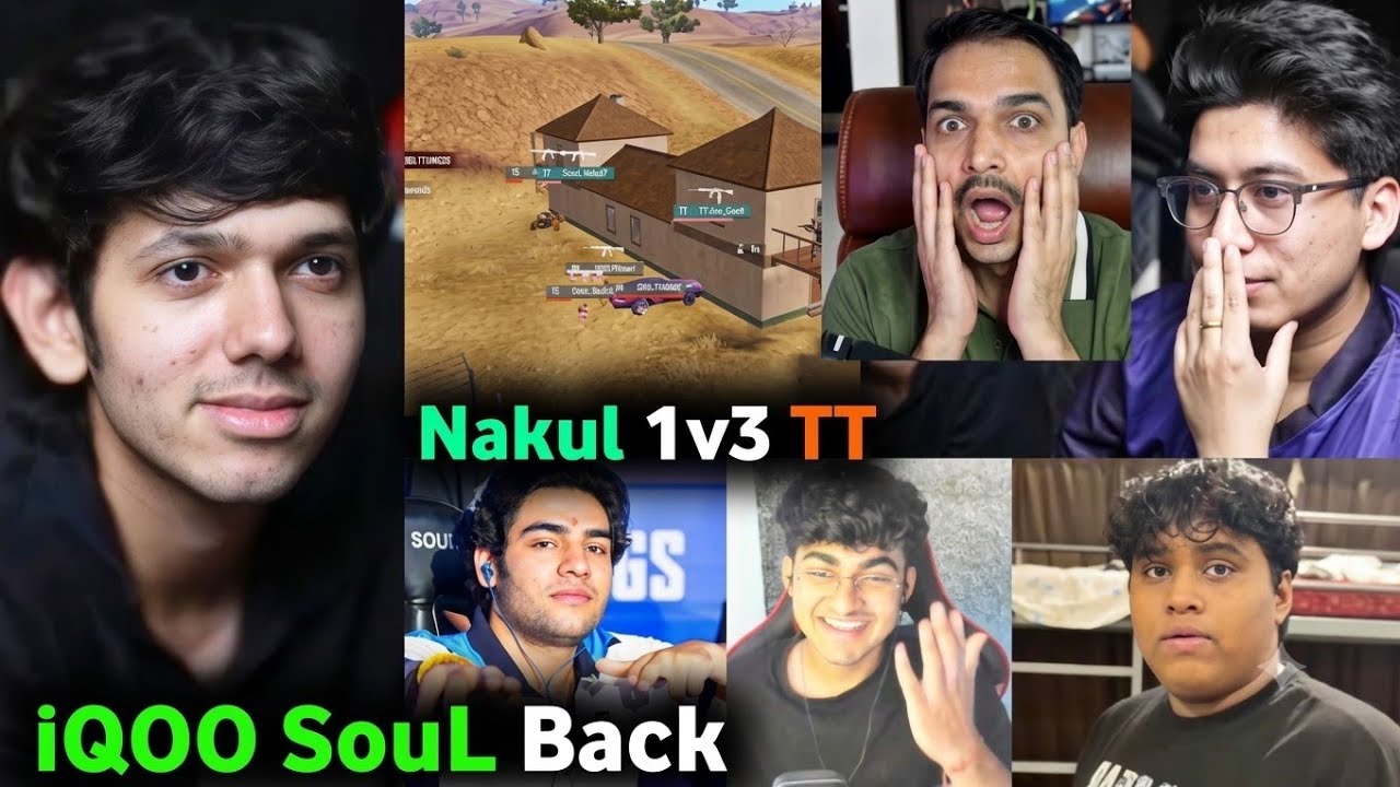SouL Domination Back - Nakul 1v3 TT - Mazy React🚀 SouL Domination Before BMSD🔥