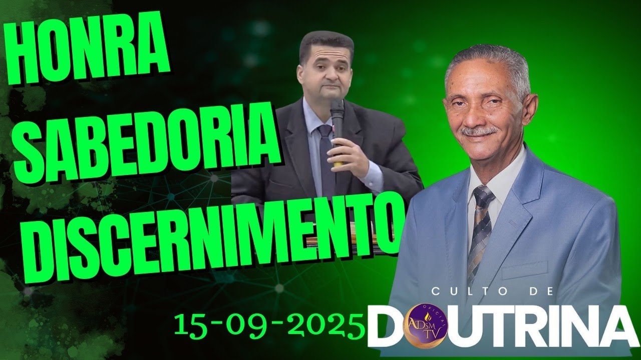 O Diferencial da Honra | Pr. José Carlos de Lima | Pr. Edy Vinagre  -  Culto de Doutrina 15-09-2025.