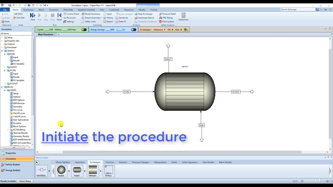 15   The HeatX rigorous mode for heat exchanger design