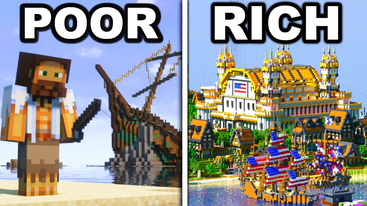 1000 Players Simulate Civilization on Survival Islands