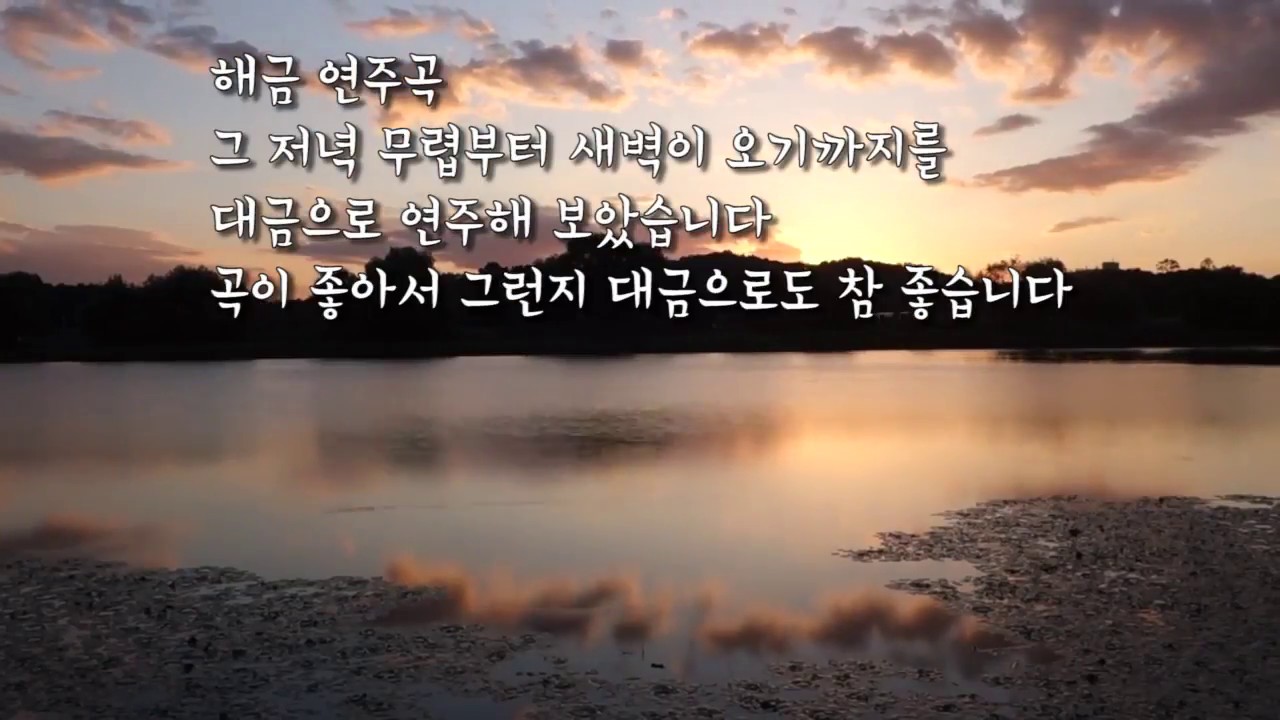 그 저녁 무렵부터 새벽이 오기까지 (대금 조재수)