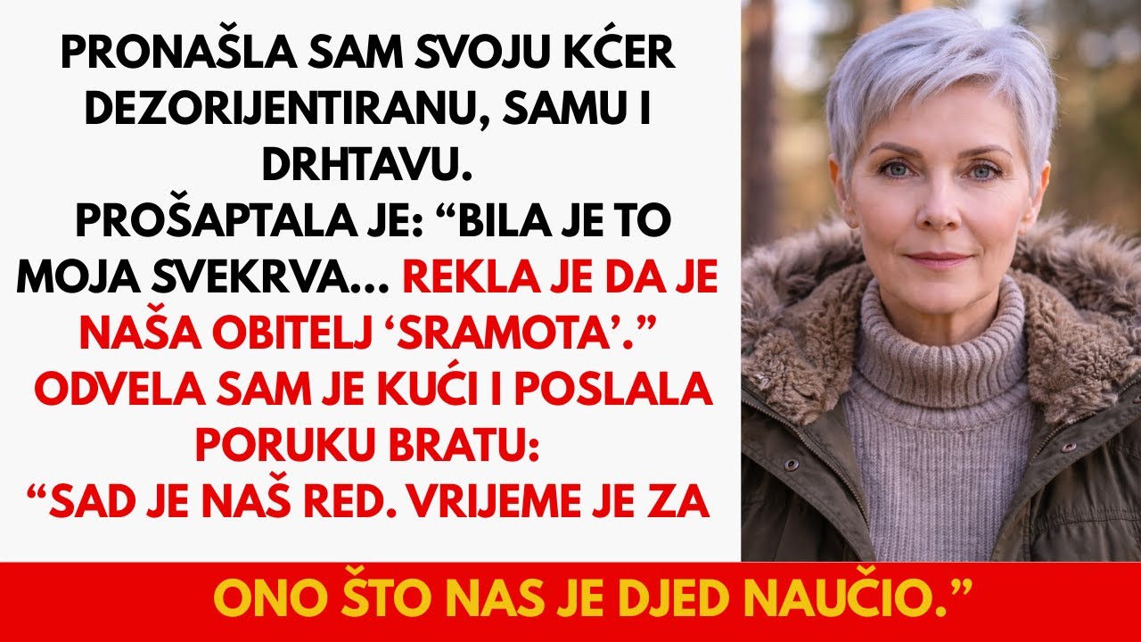 Iscrpljena, moja kći je šapnula: „Moja svekrva je rekla da si to zaslužila.” A moj brat...