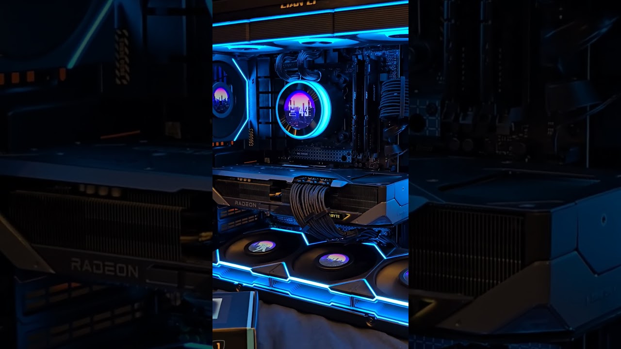 Lian Li case with RGB and screens.