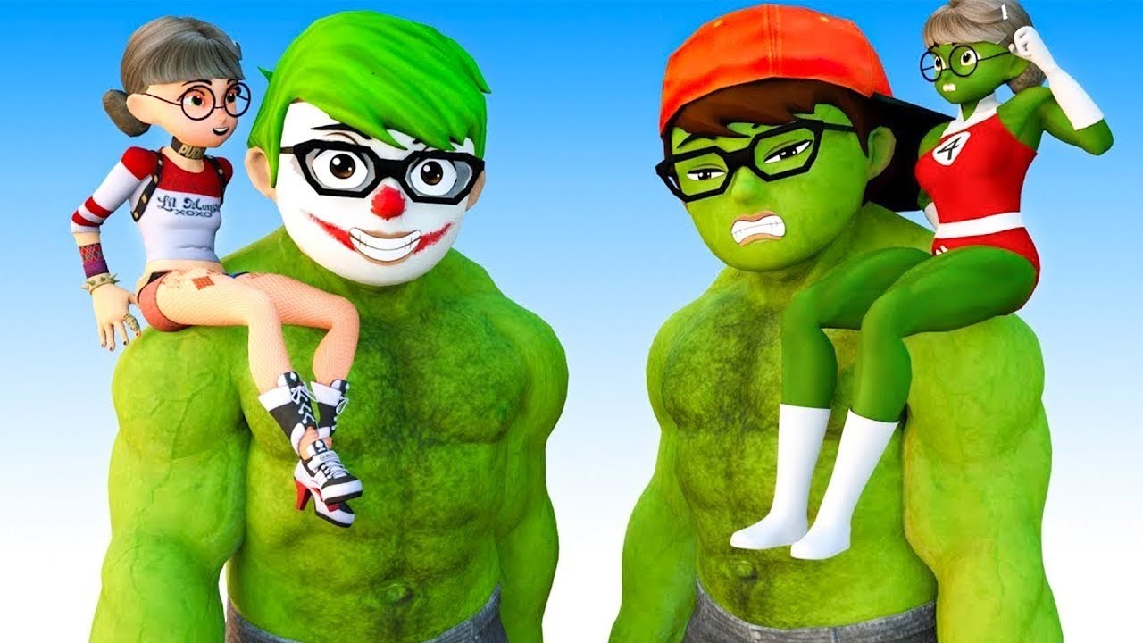 Nick Hulk and Joker Nick Compete for Love – Tani Hulk vs Tani Harley Quinn | Scary Teacher 3D
