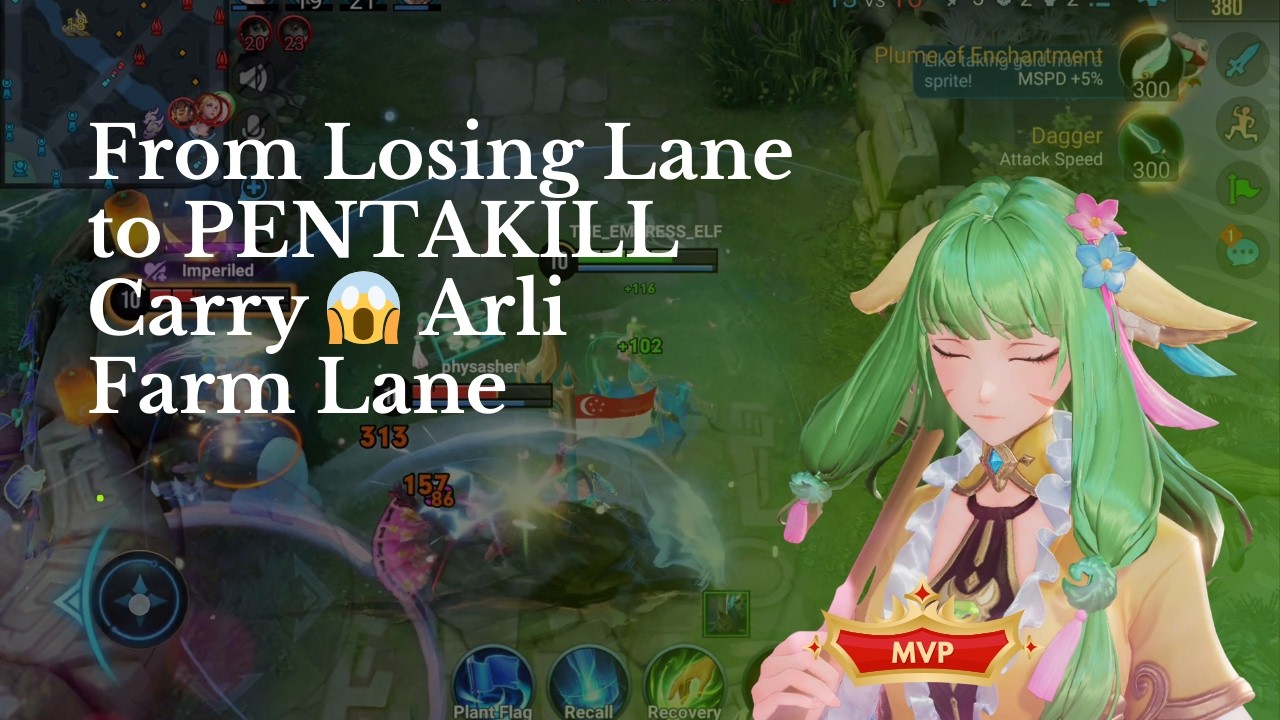 From Losing Lane to PENTAKILL Carry 😱 Arli Farm Lane #hokgameplay #honorofkings #hokglobal