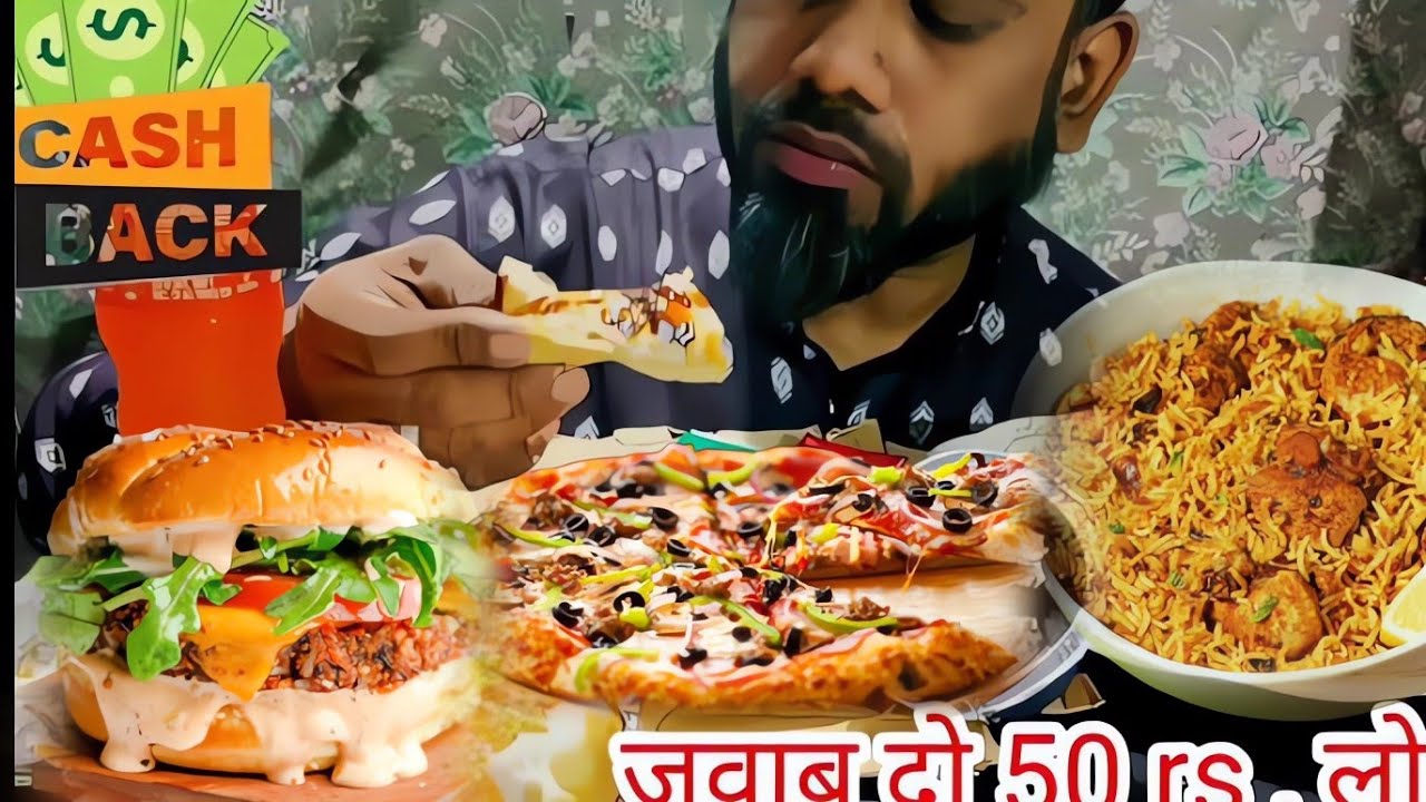The Ultimate Food Challenge: Pizza, Burger, Biryani, and Cake!