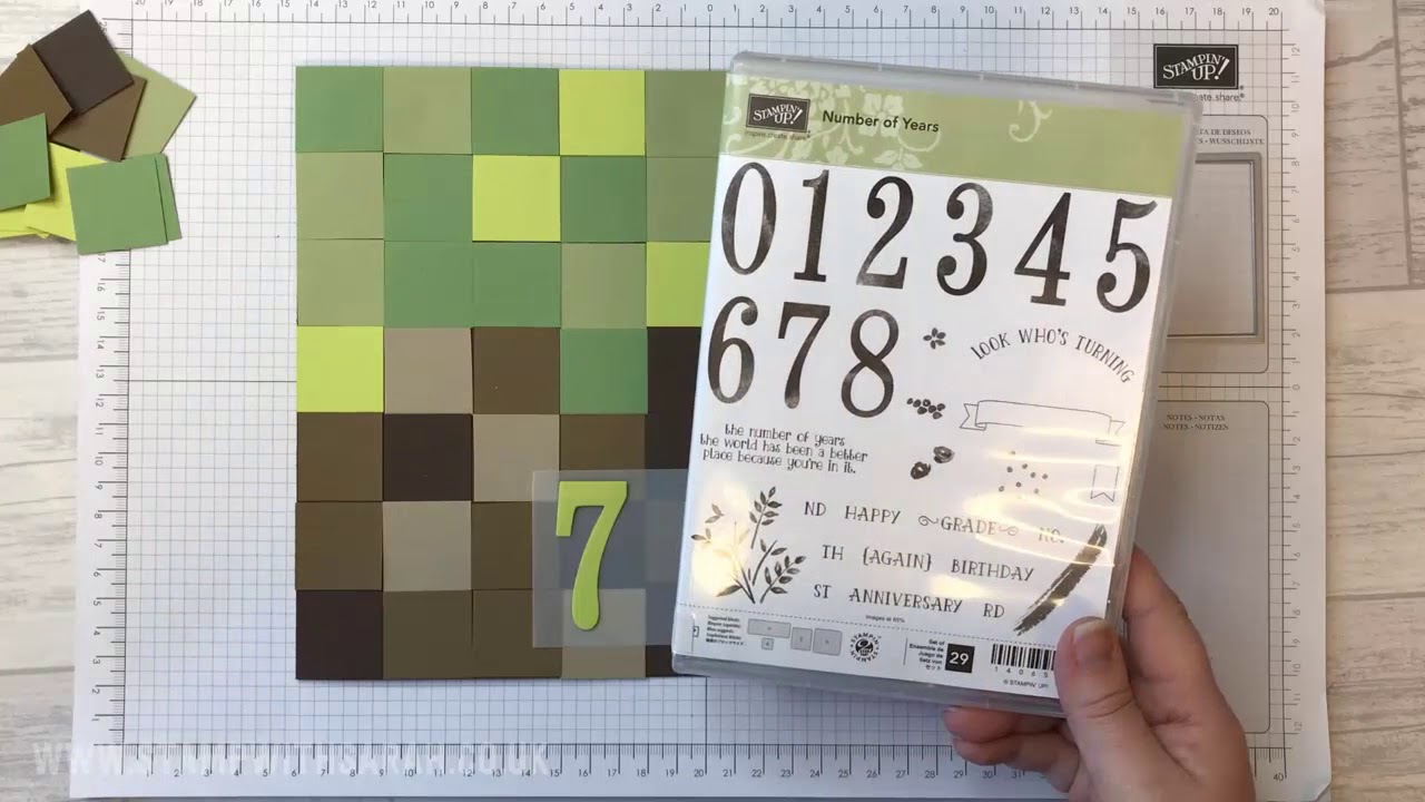 Minecraft Inspired birthday card using Stampin' Up! products