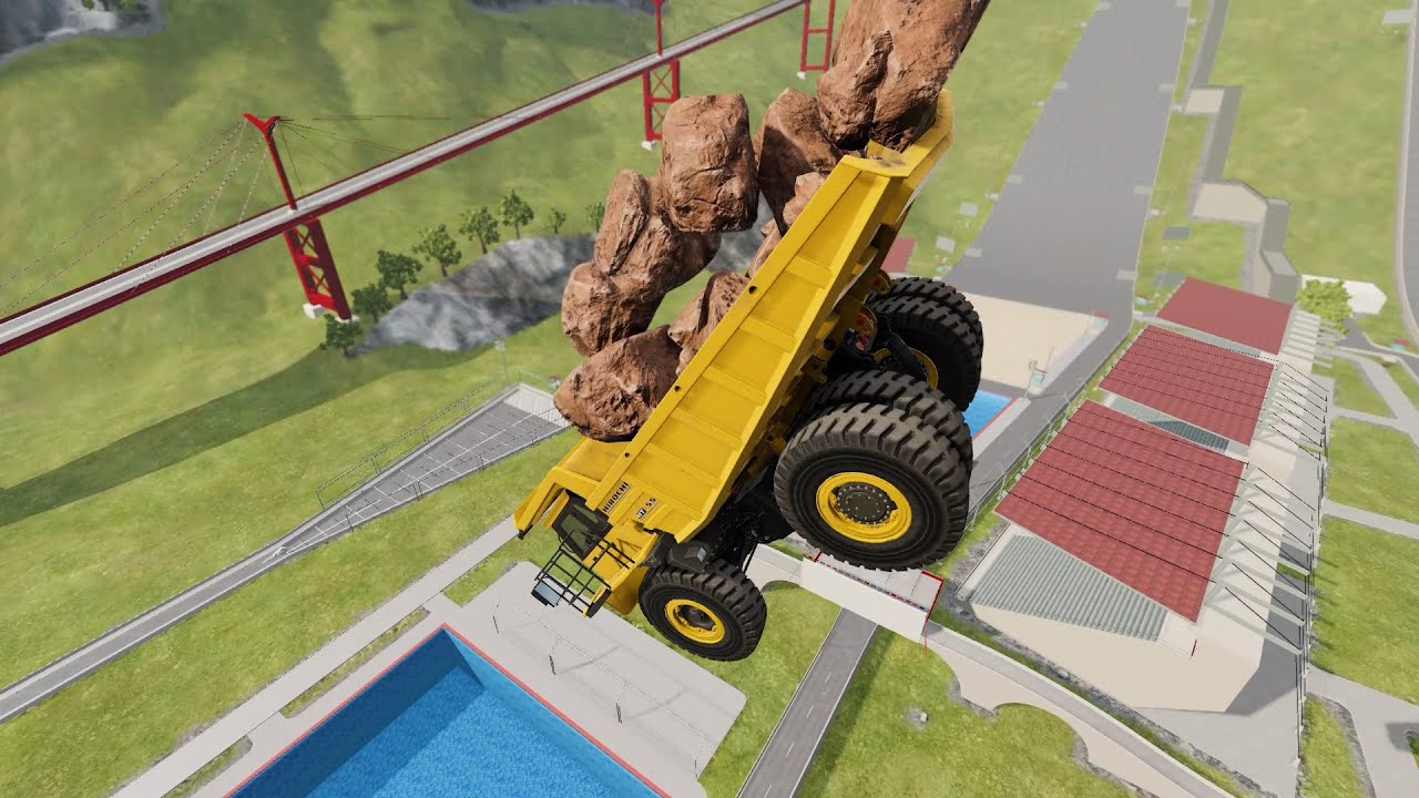 Автомобиль против бассейна для прыжков в воду #13 | BeamNG Drive