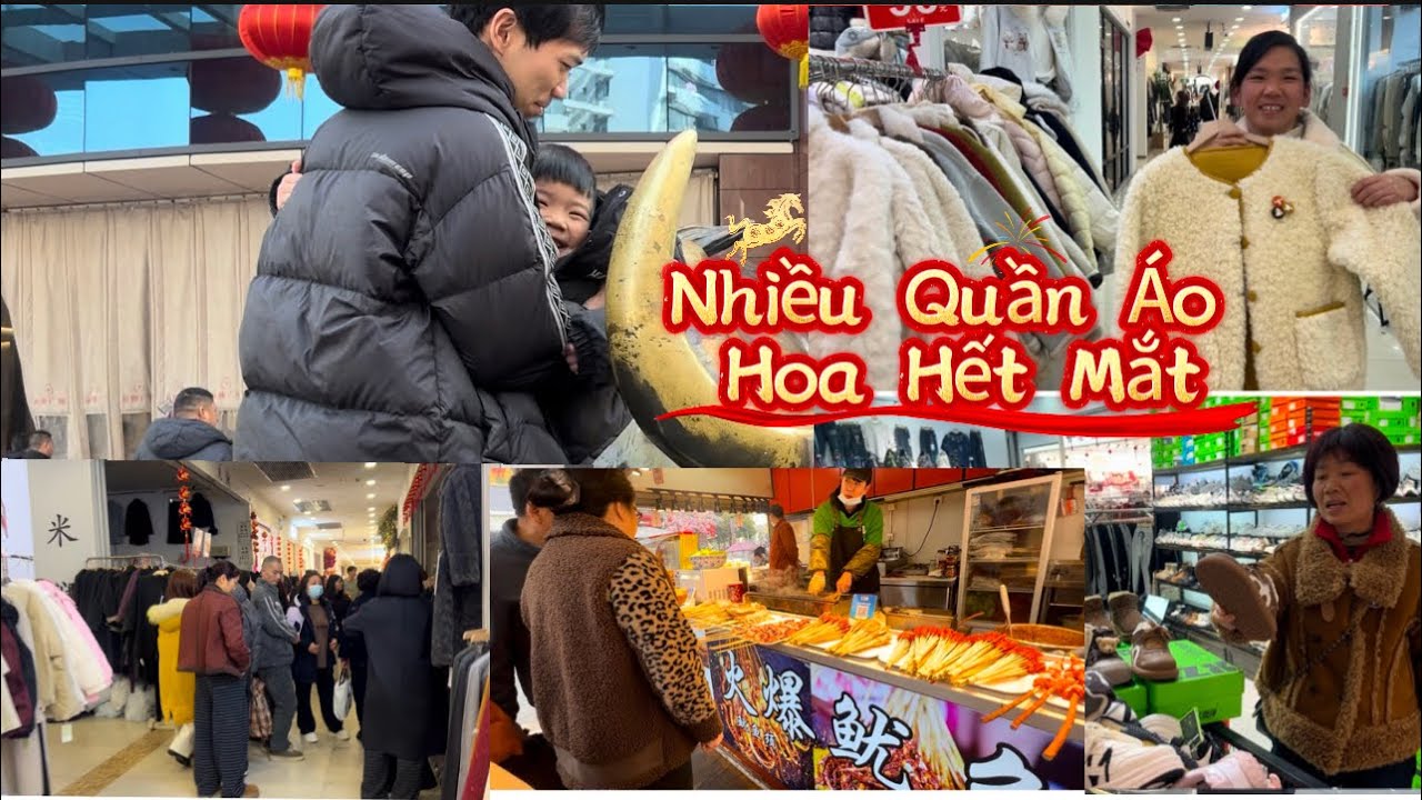 Cùng Nhà Chồng Đi Mua Sắm  Tại Khu Bán Nhiều Quần Áo ,Lớn Nhất Trung Tâm Vũ Hán ,Đông Nghịt Người 
