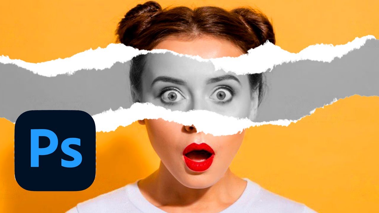 Как создать эффект порванного или рваного портрета на бумаге в Photoshop