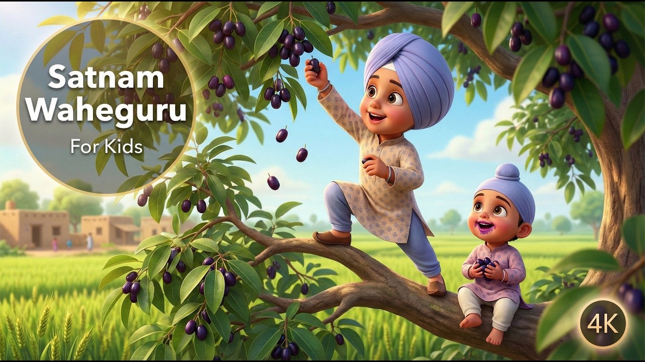 Satnam Waheguru for Kids 🙏| Gentle, Calm & Soothing Gurbani Music