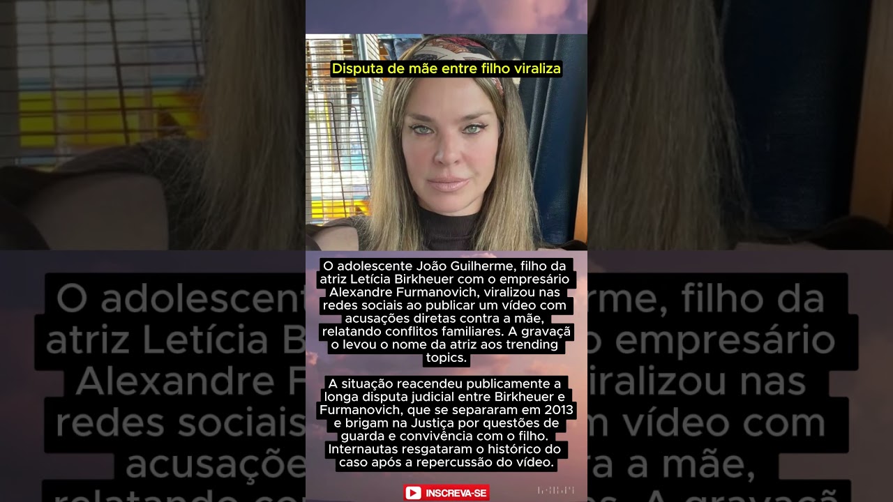 Filho de Let&iacute;cia Birkheuer viraliza com acusa&ccedil;&otilde;es contra a m&atilde;e e reacende disputa judicial #shorts