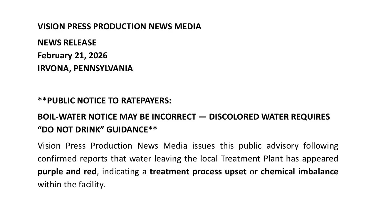 NOTICE TO RATE PAYERS OF TIMA