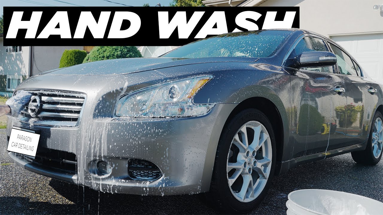 Car Hand Washing Nissan Maxima - Auto Detailing - Mobile Detailing Services in Vancouver