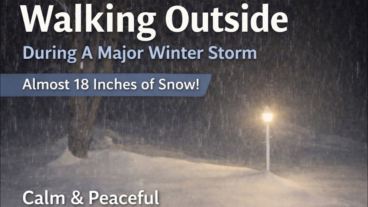 A Quiet Walk Outside During a Winter Storm | Nearly 18 Inches of Snow - Daily Vlog