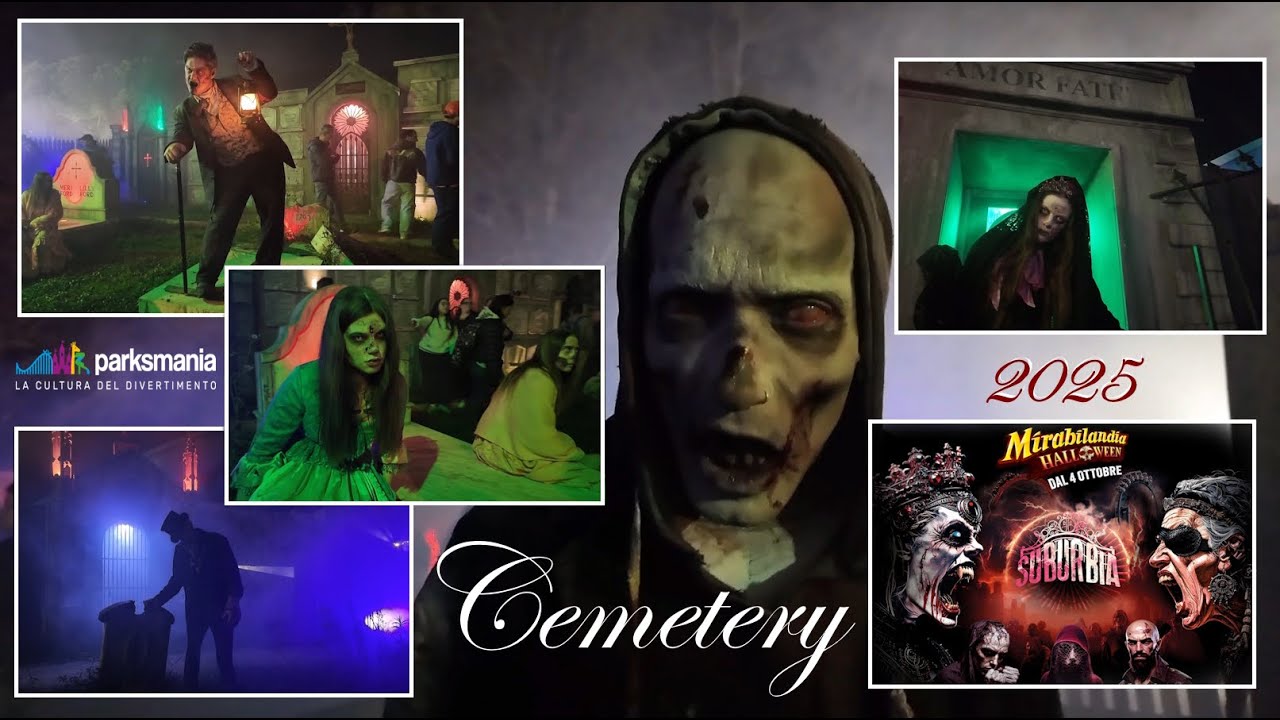 CEMETERY IN "SUBURBIA" @ MIRABILANDIA (Halloween 2025)