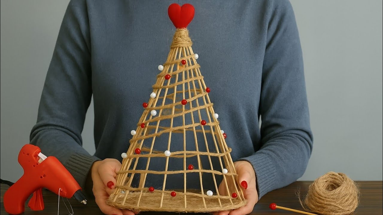 DIY Minimalist Christmas Tree: Crafting Magic with Wooden Sticks and Twine!