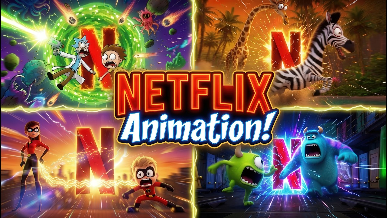 Netflix Intro in 15 Animated Movie Worlds!🎬