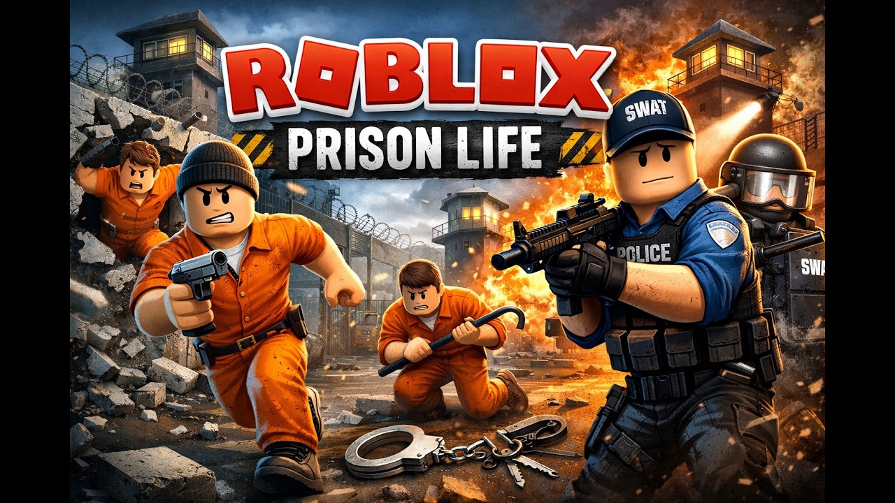 Prison Life - Roblox, jogando de prisioneiro com a gamepass da máfia