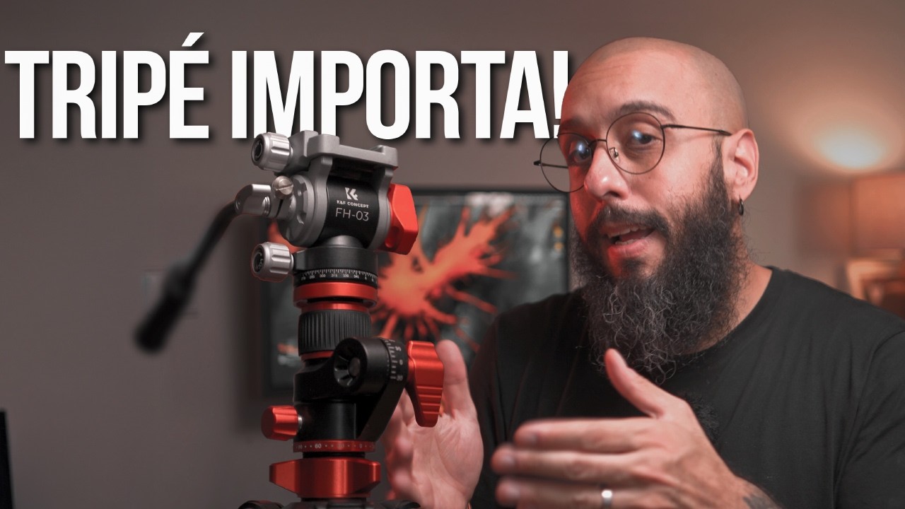 Tripé de Vídeo compacto! Cabeça Fluida K&F FH-03