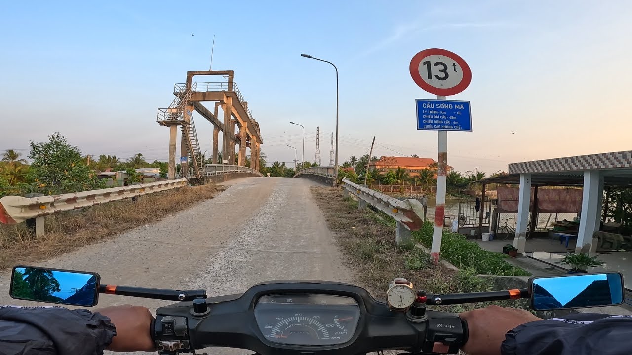 Lái Xe Từ QL57C Đến Chợ Cái Nứa Sơn Hòa Về Cầu Hàm Luông Bến Tre #28