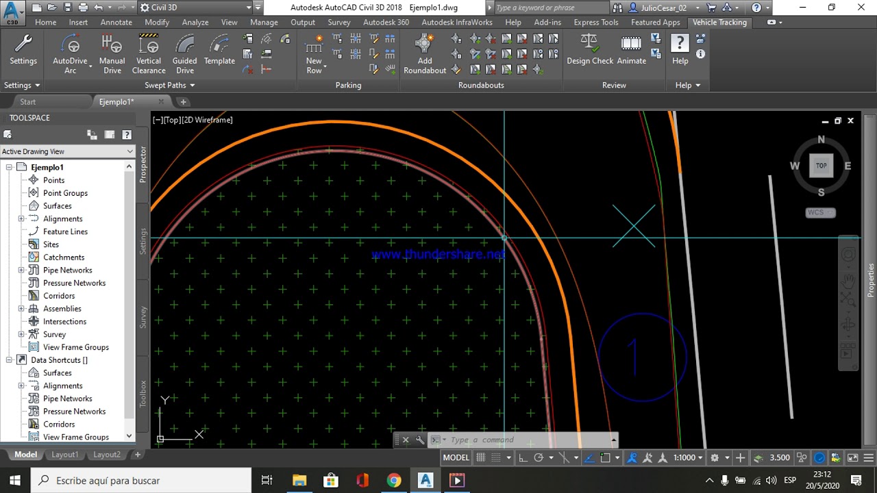 Vehicle Tracking en AutoCAD Civil 3D l Tutoriales Civil 3D