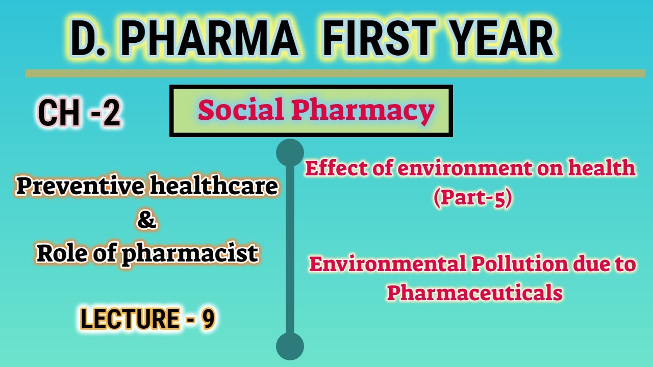 Pharmaceutical pollution | CH-2 | L-9 | Preventive healthcare | Social Pharmacy | D.Pharm first year