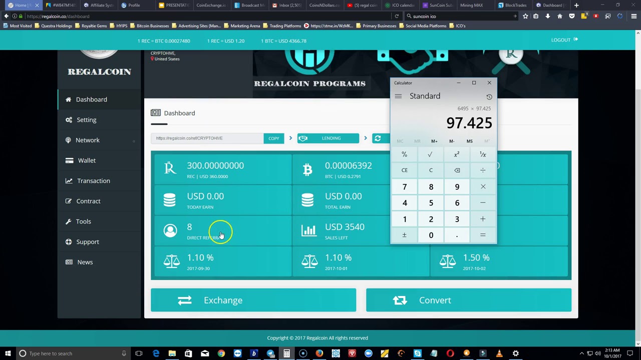 REGAL COIN LIST ON  EXCHANGER (WhatApps +6281378301099)