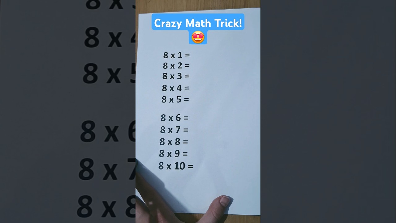 Multiplication Tricks To Make Mathematics Fun and Easy 😉 #math #table #mathtrick