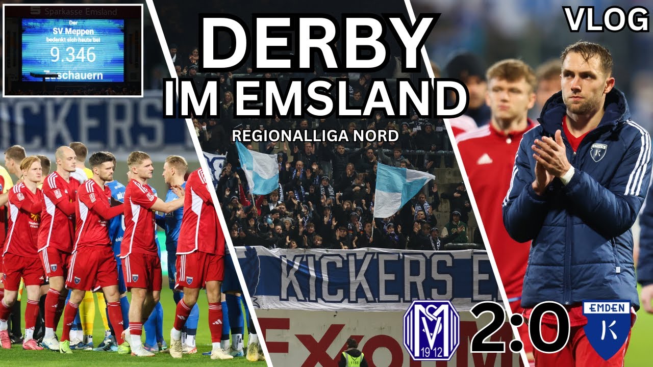 🔥💙🤍SAISON-REKORD! DERBY-SPITZENSPIEL VOR FAST 10 000 ZUSCHAUERN IN MEPPEN! │VLOG ⚽🏆