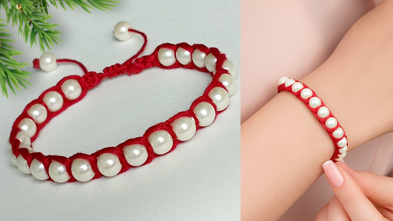 Bracelet making with beads and thread || embroidery thread bracelets || diy easy bracelet tutorial