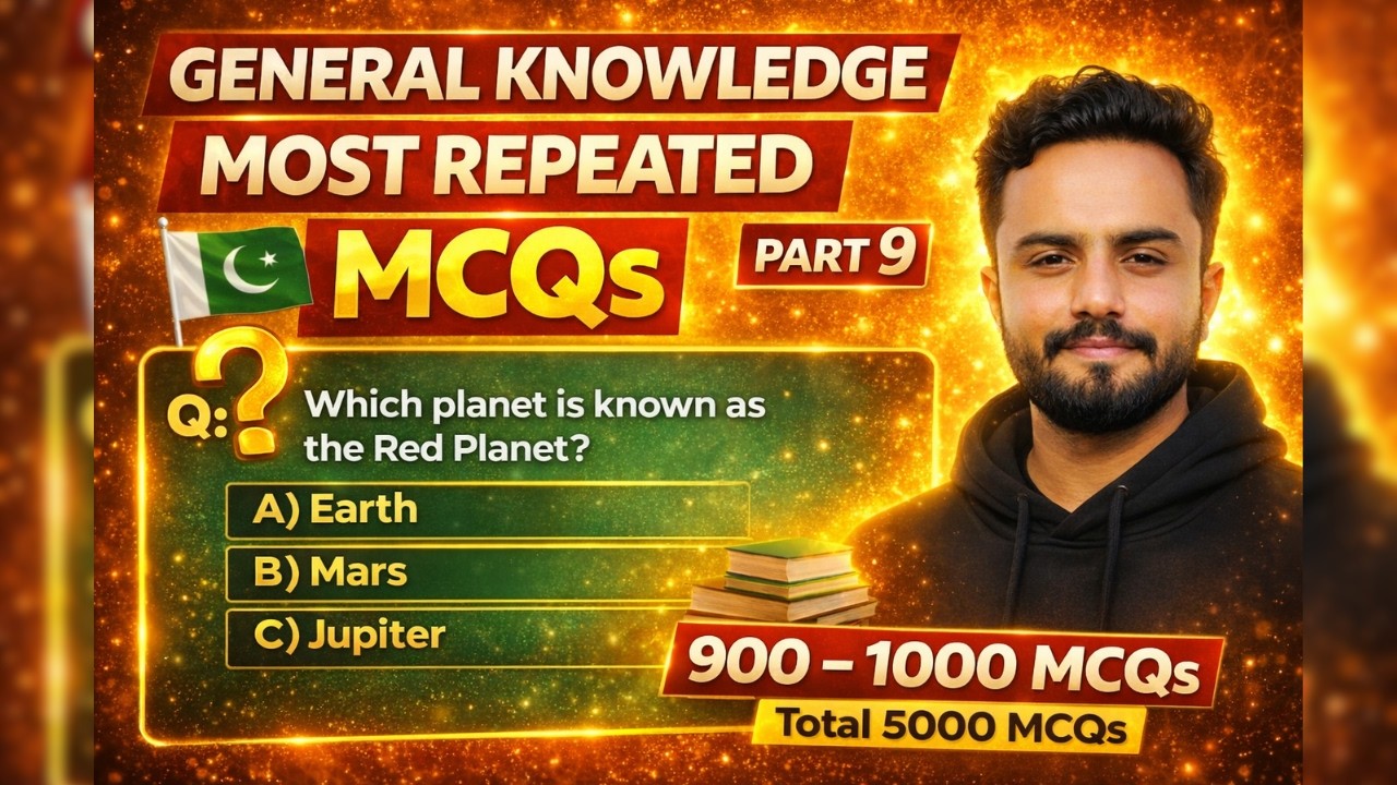 General Knowledge Most Repeated MCQs | Part 9 | 900–1000 MCQs | Total 5000 MCQs | Test Your GK