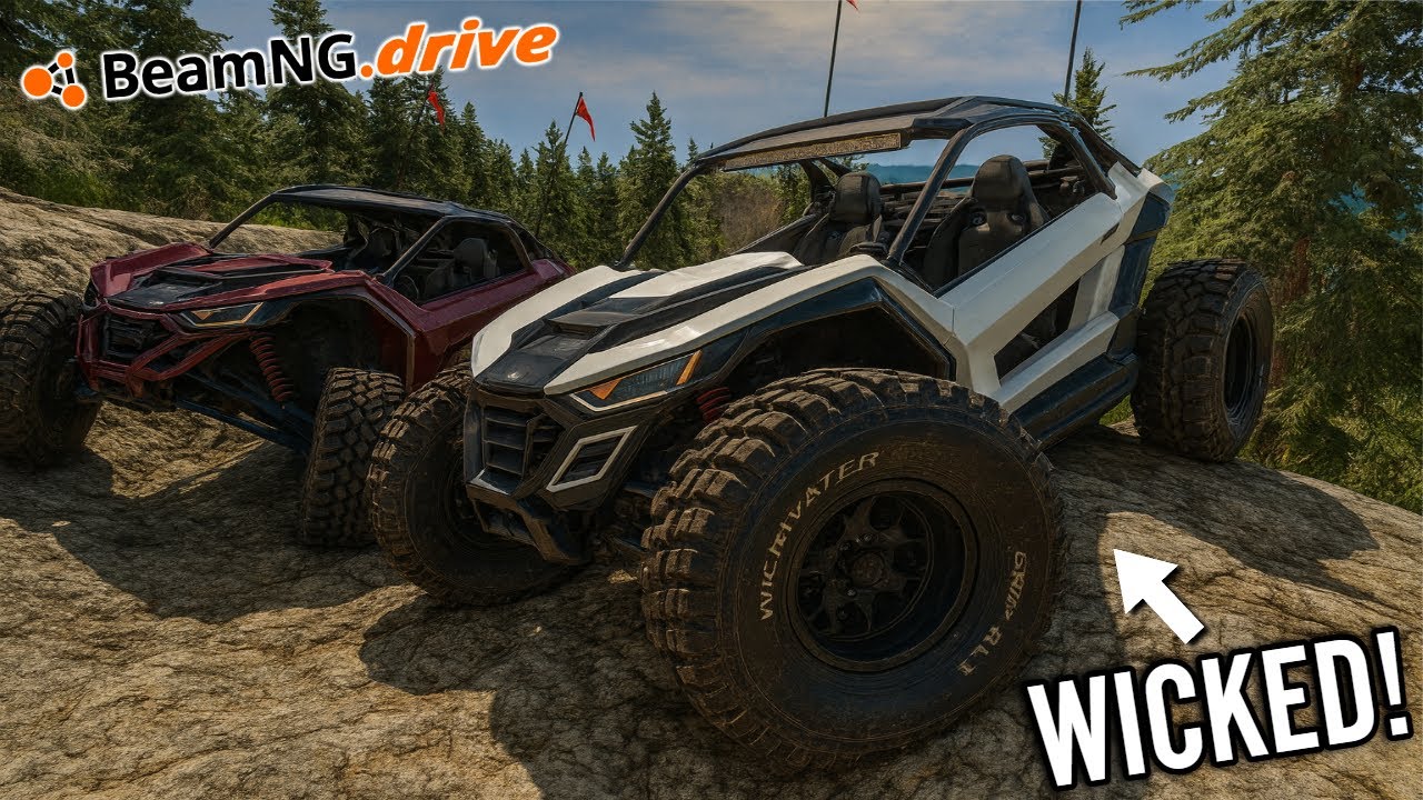 SXS ON 38'S TAKE ON OFFROAD TRAIL!! - BEAMNG.DRIVE MP