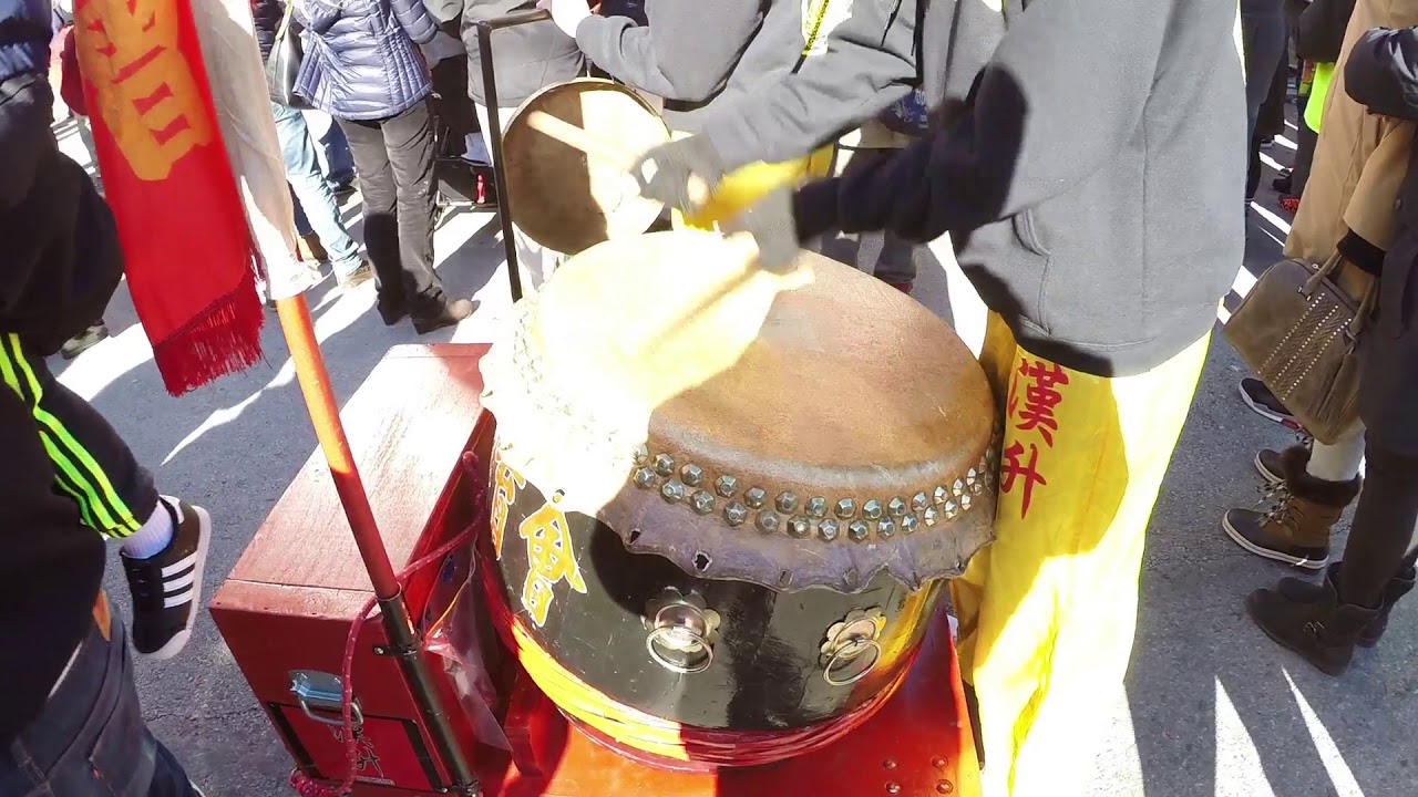 CNY 2018 Lion dance traditional drumming Hon Hsing Athletic Club 溫哥華唐人街 Chinatown Chinese New Year