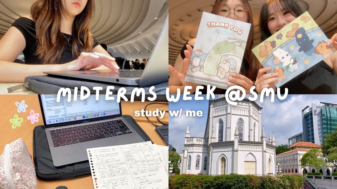 SMU vlog 🎧✮⋆˙| midterms season, library study sesh, finance results, what I eat 🍵