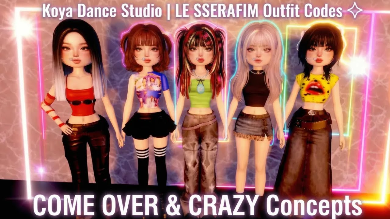 Koya Dance Studio | LE SSERAFIM Outfit Codes ✨ COME OVER & CRAZY Concepts