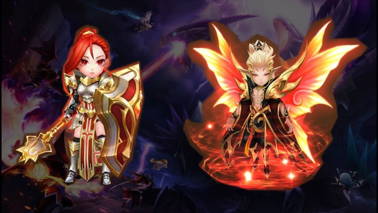 Ophilia (Fire Paladin) & Daphnis (Fire Fairy King) team combo in RTA - Summoners War
